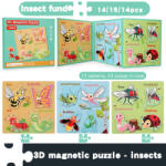  Carte Puzzle magnetic 3D 3 in 1 insecte (101871) Puzzle
