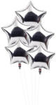 Balloons4party Buchet 5 stele argintii cu heliu 43 cm