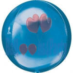 Amscan Anagram Balon folie Minge , sfera albastru bleu Orbz 38 x 40cm