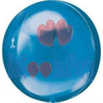 Anagram Balon folie Minge, sfera albastru bleu Orbz 38 x 40cm