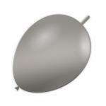 Balloons4party Set 10 baloane latex link o loon argintiu metalizat 15 cm
