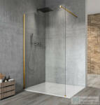 SAPHO GELCO VARIO GOLD MATT Fix zuhanyfal, fali profillal, merőleges merevítő nélkül, transzparent üveg, 1400mm (GX1214-01) (GX1214-01)