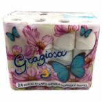 Graziosa 3 rétegű 24 tekercs/csomag toalettpapír (TP3RGRAC24) - nyomtassingyen