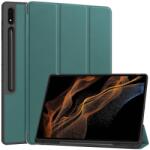  LEATHER Flip din PIELE pentru Samsung Galaxy Tab S9 Ultra / Tab S10 Ultra verde
