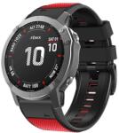  Curea ROUGH pentru Garmin Fenix 7 Pro / 7 Pro Solar / 7 Pro Sapphire negru-rosu