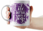 Partikellékek Life is better with a dog kutyás bögre