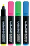 ARTLINE Textmarker fluorescent ARTLINE 660, varf tesit 1-4mm, 4 culori/set (EK-660/4W) - roveli