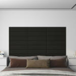 vidaXL 12 db fekete szövet fali panel 60 x 15 cm 1, 08 m2 (343824)