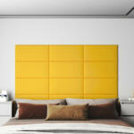 vidaXL 12 db sárga bársony fali panel 60x30 cm 2, 16 m2 (343869)
