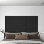 vidaXL 12 db fekete szövet fali panel 60 x 15 cm 1, 08 m2 (344059)