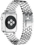iUni Curea iUni compatibila cu Apple Watch 1/2/3/4/5/6/7, 42mm, Jewelry, Otel Inoxidabil, Silver (508264)