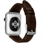 iUni Curea iUni compatibila cu Apple Watch 1/2/3/4/5/6/7, 42mm, Vintage, Piele, Dark Coffee (503191)