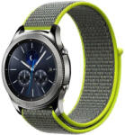 iUni Curea ceas Smartwatch Samsung Galaxy Watch 46mm, Samsung Watch Gear S3, iUni 22 mm Soft Nylon Sport, Gray-Electric Green (510595)
