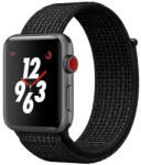 iUni Curea iUni compatibila cu Apple Watch 1/2/3/4/5/6/7, 38mm, Nylon Sport, Woven Strap, Midnight Black (508219)