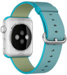 iUni Curea iUni compatibila cu Apple Watch Ultra/SE/8/7/6/5/4/3/2/1, 42mm, Nylon, Woven Strap, Electric Blue (503368)