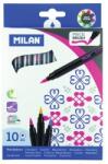MILAN Carioca tip pensula 10 culori/set Milan AD0612610 (AD0612610)