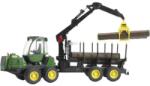 BRUDER Bruder John Deere 1210E модел трактор с ремарке и кран за дърва (02133)