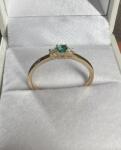 Moon Diamonds Gyémánt és Smaragd Köves Arany 14K Eljegyzési Gyűrű (50-00613-1750)