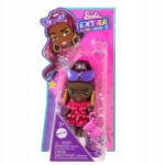 Mattel Barbie Extra Mini Minis figura - Vörös hajú baba pink csókos ruhában (HLN44_HLN47)