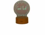 Halber Lampa decorativa 3D halber, Glob, Lemn