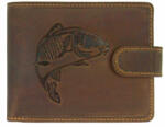 GreenDeed Erős nyers marhabőrből készült pénztárca ponty nyomással Green Deed (apr 1021/T)