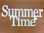  Fa - "Summer Time" felirat koszorúra fehér 10x20cm