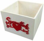  Dekoláda fehér kocka szeretlek felirattal 16x16cm - kosarbolt