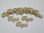  Natúr fa - "Papa" felirat 10db/csomag - kosarbolt