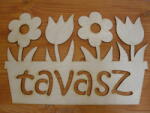  Natúr fa - "Tavasz" tábla virágládás 32cm