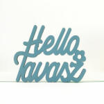  Ódonkék "Helló Tavasz" felirat 8, 5x11cm