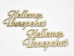  Natúr fa - "Kellemes Ünnepeket" felirat 2db/csomag