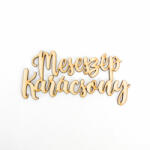  Natúr fa - Meseszép karácsony felirat 13cm - kosarbolt