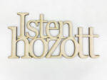  Natúr fa - "Isten hozott" felirat koszorúra 10x20cm