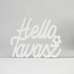  Fehér "Helló Tavasz" felirat 8, 5x11cm - kosarbolt