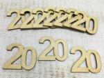  Natúr fa - Évfordulós számok 20-as 10db/csomag