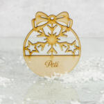  Natúr fa - Egyedi gravíros karácsonyi fa dísz 1 soros