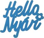 Hello Nyár" felirat színes világoskék 11x10cm - kosarbolt