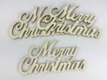  Natúr fa - Merry Christmas felirat 3db/csomag