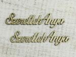  Natúr fa "Szeretlek Anya" felirat 2db/csomag