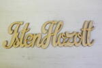  Natúr fa - "Isten hozott" felirat írott 31cm - kosarbolt