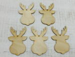  Natúr fa - Rénszarvas fej 6, 5x10cm 5db/csomag