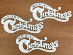  Merry Christmas íves 20cm fehér 3db/csomag