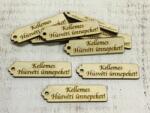  Natúr fa - "Kellemes Húsvéti ünnepeket! " hosszú scrapbook tábla 10db/csomag - kosarbolt