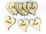  Natúr fa - "Dédi" francia szív 10db/csomag - kosarbolt