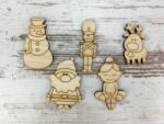  Natúr fa - Karácsonyi figurák 5cm 5db/csomag
