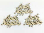  Natúr fa - "Apák Napjára" felirat 6x8, 3cm 3db/csomag - kosarbolt
