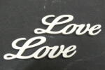  Fa "Love" felirat fehér 8cm 2db/csomag - kosarbolt