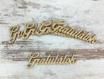  Natúr fa - "Gratulálok" felirat 5db/csomag