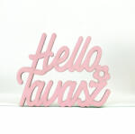  Rózsaszín "Helló Tavasz" felirat 8, 5x11cm - kosarbolt