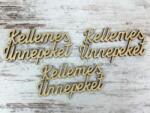  Natúr fa - "Kellemes Ünnepeket" felirat 9cm 3db/csomag - kosarbolt